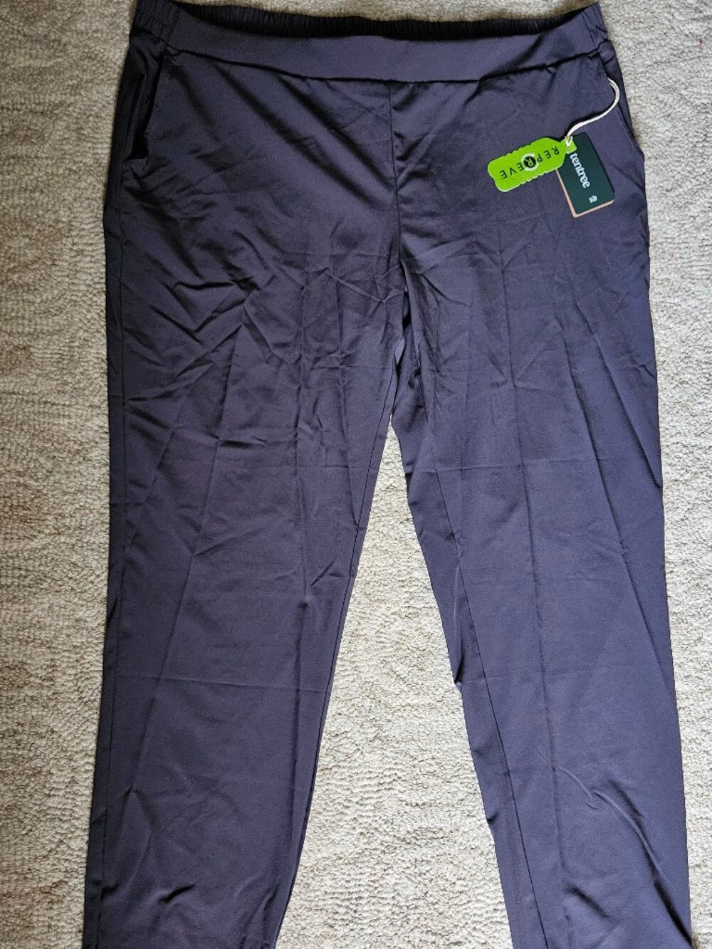Tentree Women's Destination Pants Gray XL NEW Lightweight Pull-On Casual Travel